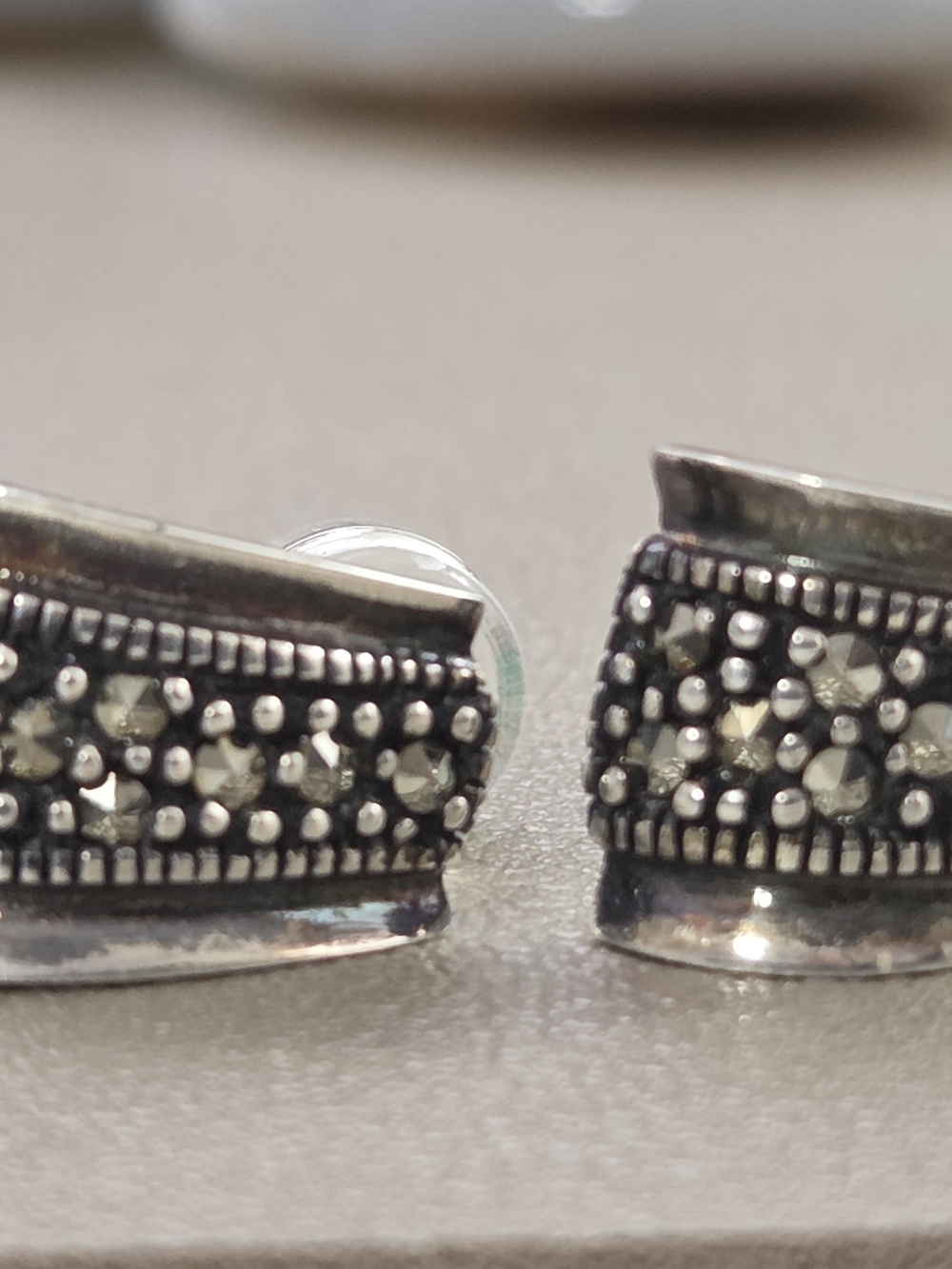 Sterling Silver 925 Marcasite Earrings